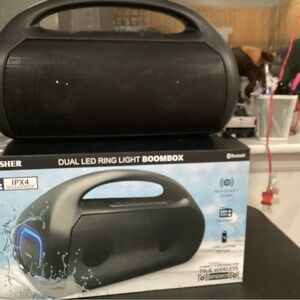 Black Portable Bluetooth Boombox